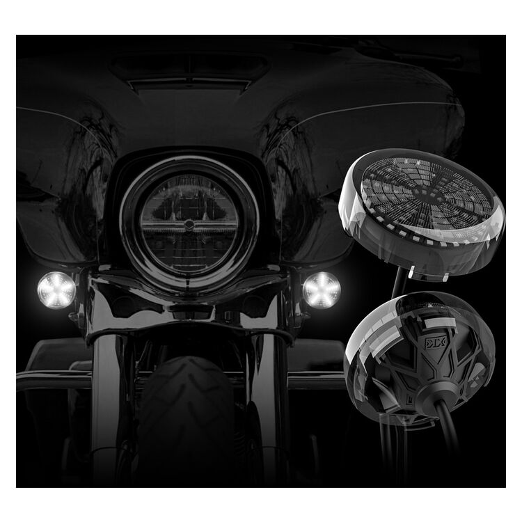 XKGLOW Pro Series Mototurnz Bullet Front Turn Signals For Harley 2000-2025