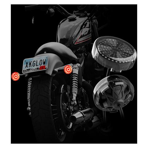 XKGLOW Pro Series Mototurnz 1156 Flat Style Rear Turn Signals For Harley 1986-2025