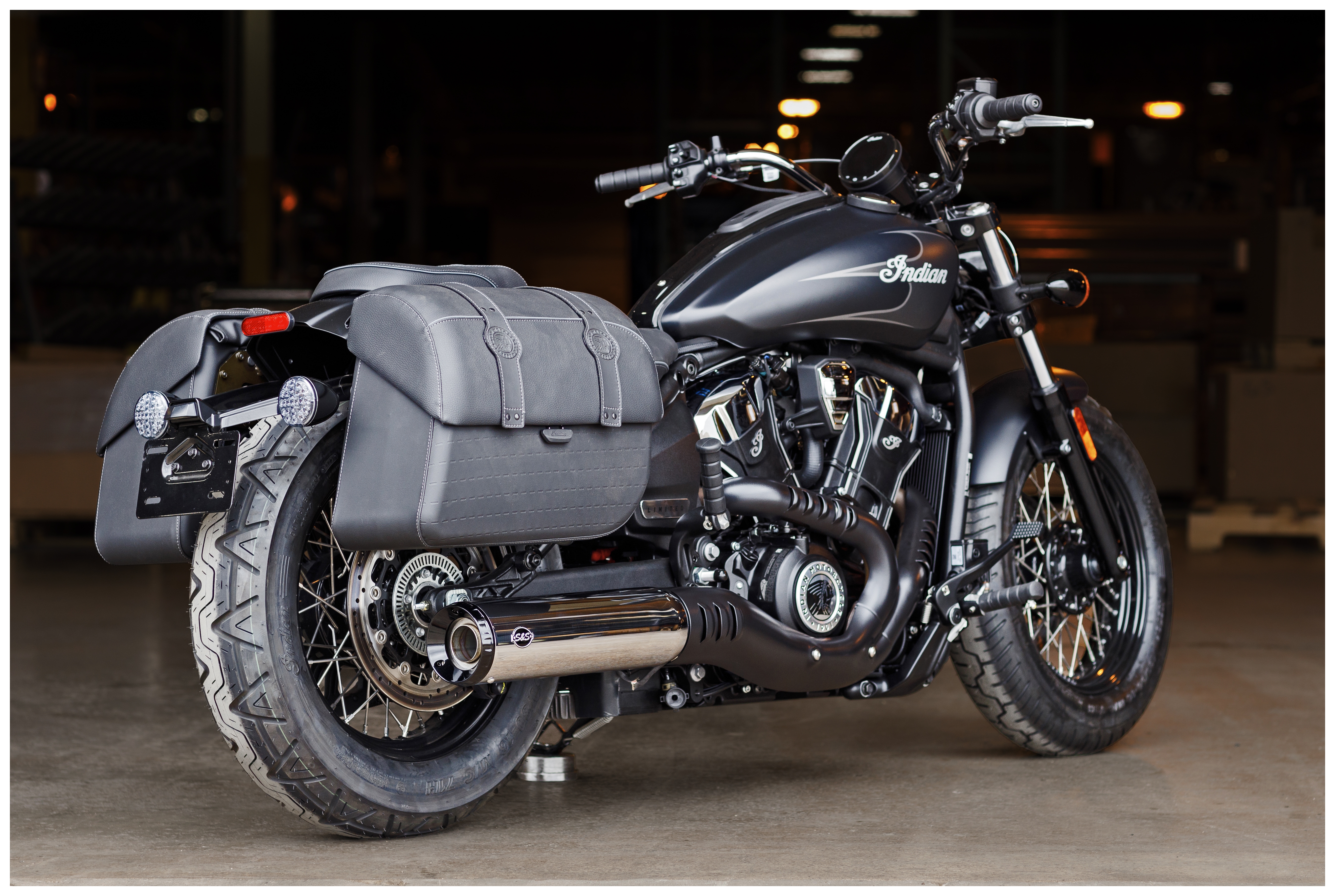 S&S Cycle Grand National 50 State Slip-On Muffler For Indian Scout