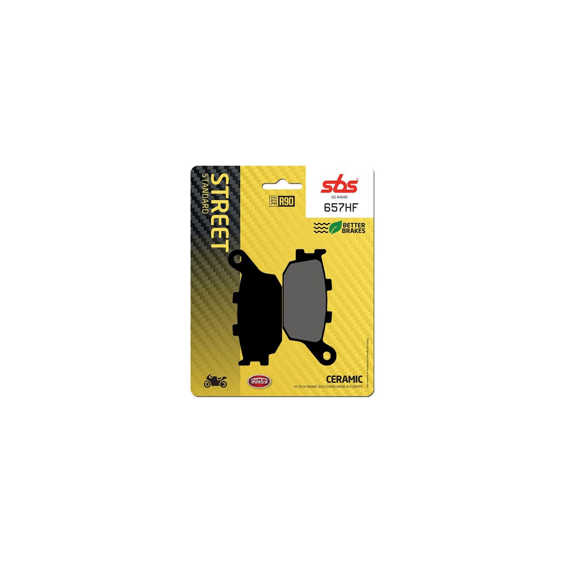 SBS HF Ceramic Rear Brake Pads 657HF
