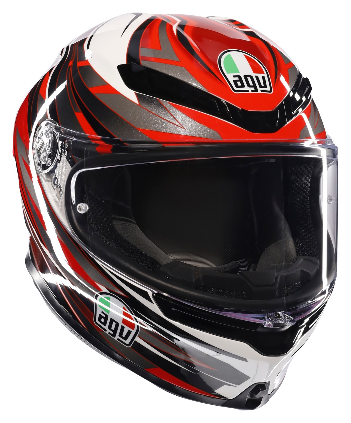AGV Ｋ６Ｓ ナルドグレー Ｌ ミラーシールド リヤスポイラー付き agvk6_s_slashcut_helmet_black_