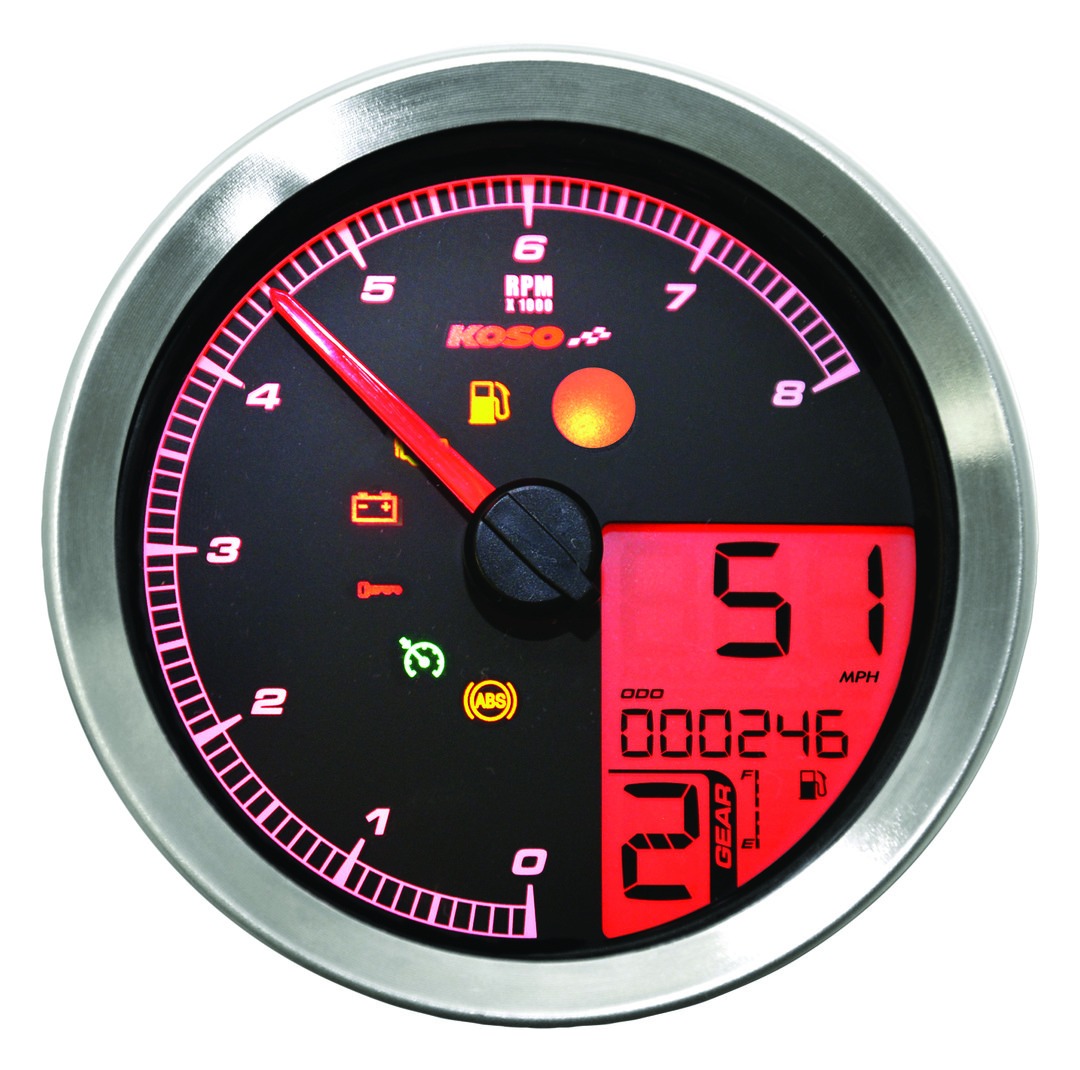 Koso HD-04 Multi-Function Speedometer For Harley Dyna / Sportster 2004-2013 N/A