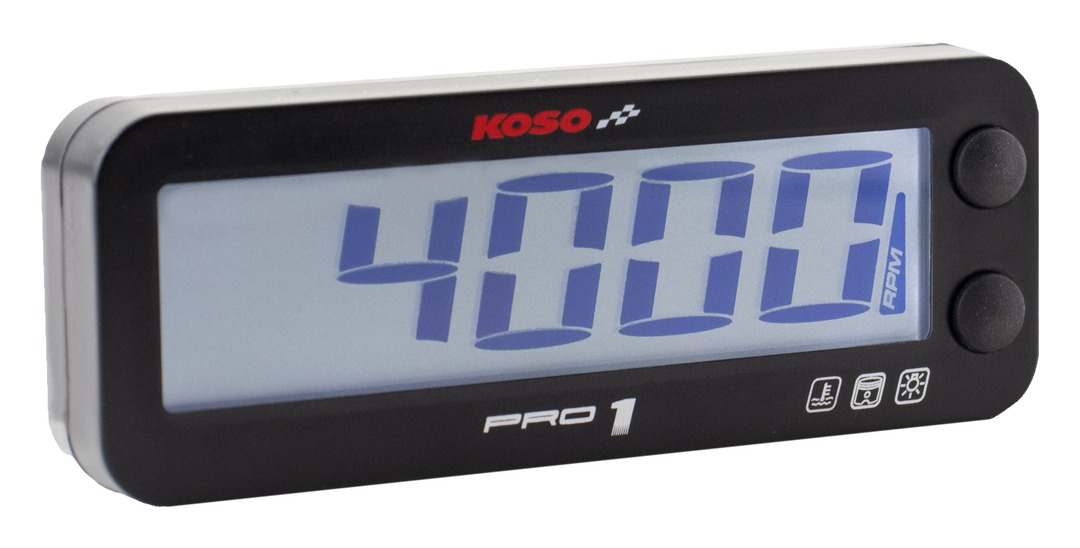 Koso Pro 1 Universal Tachometer And Temperature Meter - RevZilla
