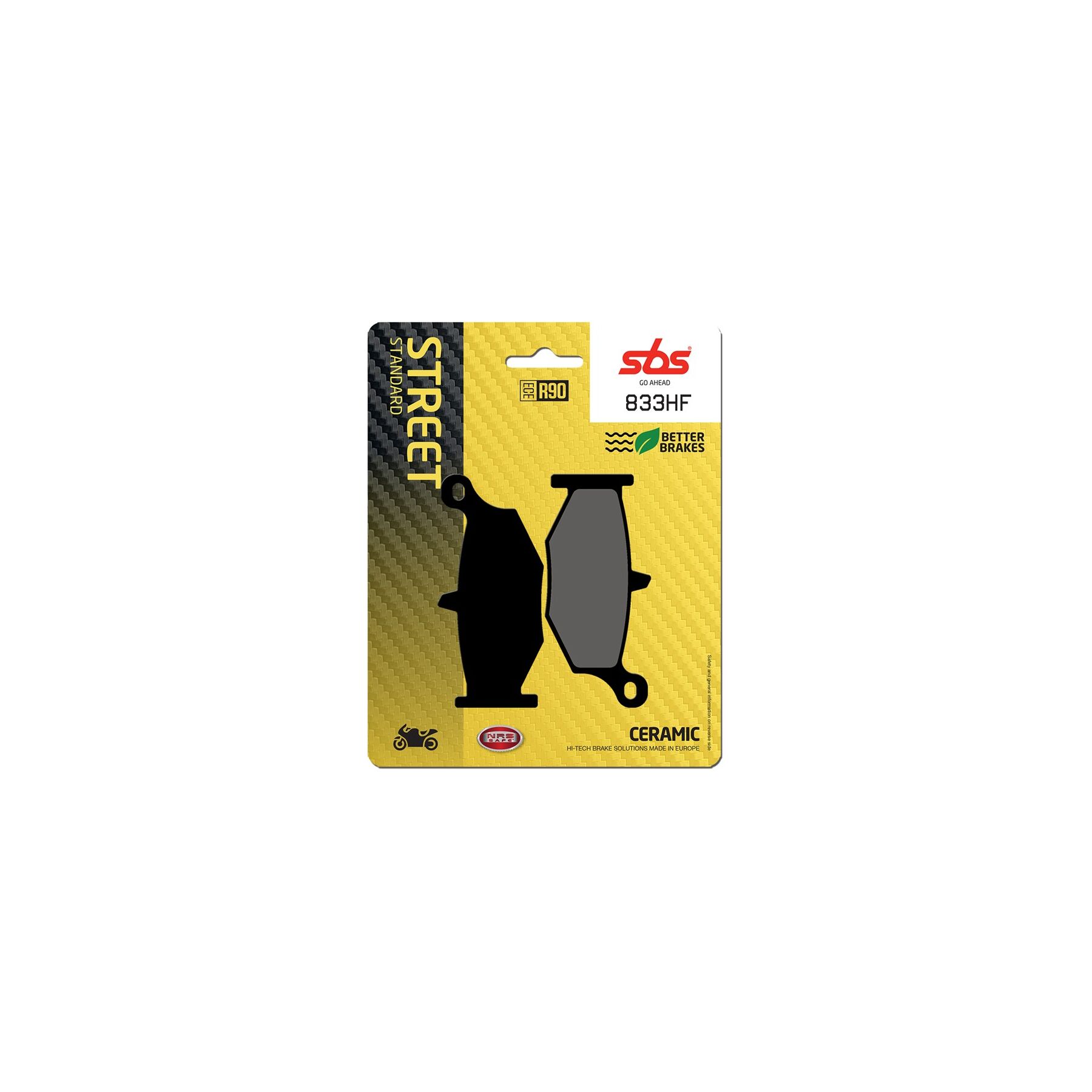 SBS HF Ceramic Front Brake Pads 833HF