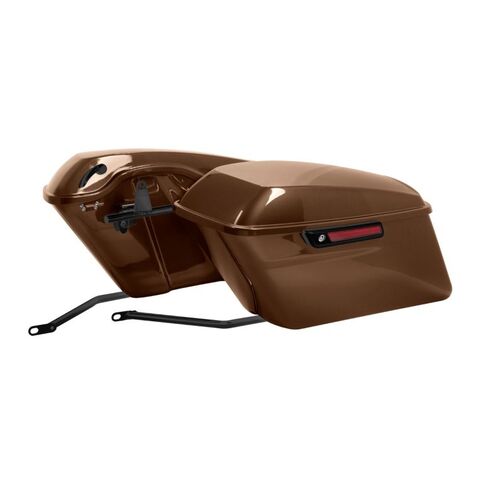 HogWorkz OE Color Matched Standard Saddlebag Conversion Kit With Brackets For Harley Softail