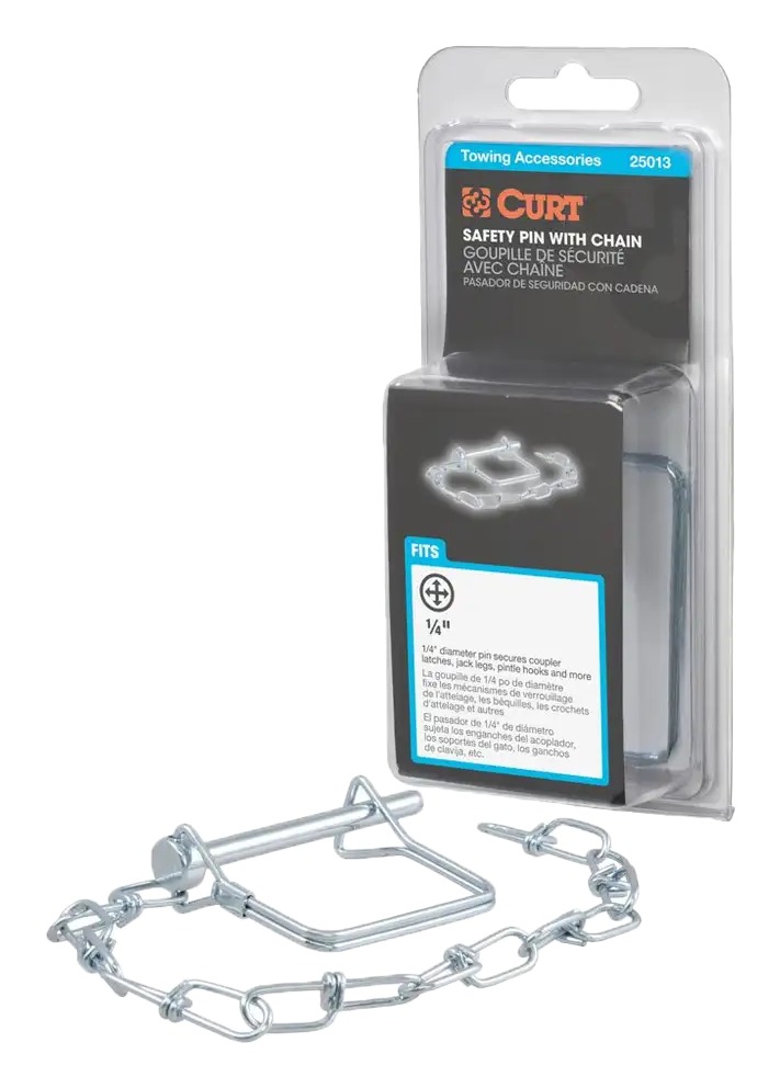 Curt Safety Pin w/ Chain 1/4"
