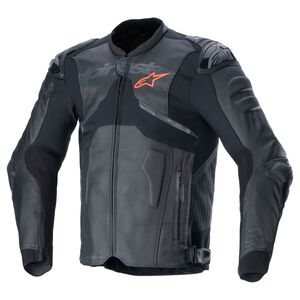 Alpinestars ハーフ皮ジャケット ブラック/グレー Alpinestars ST-1 WP Jacket - RevZilla