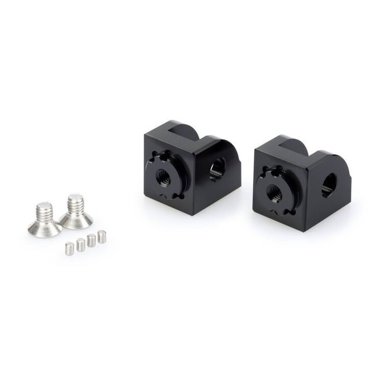 Puig Adjustable Rider Footpeg Mounts Aprilia / KTM Black [Previously Installed]