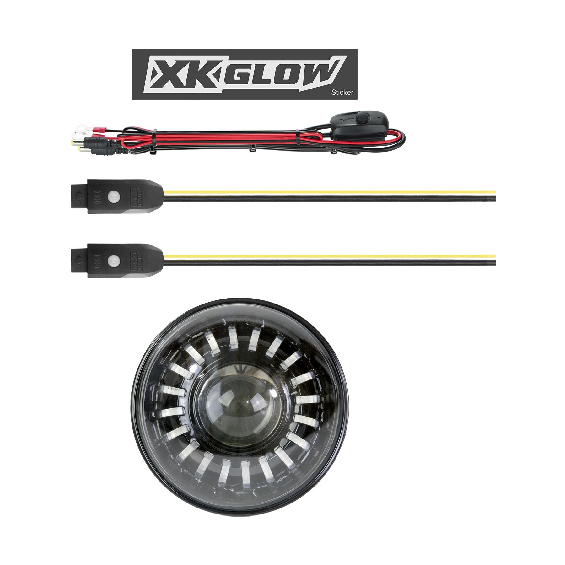 XKGLOW 7 LED RGB Headlight For Harley 1994-2025