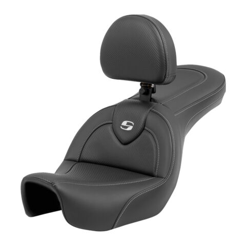 Saddlemen Roadsofa CF Carbon Fiber 2-Up Seat For Harley