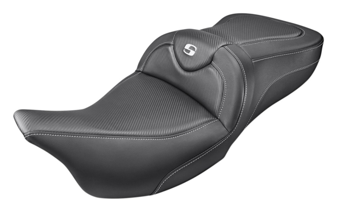 Saddlemen Roadsofa CF Carbon Fiber 2-Up Seat For Harley Touring 2008-2025 Without Backrest