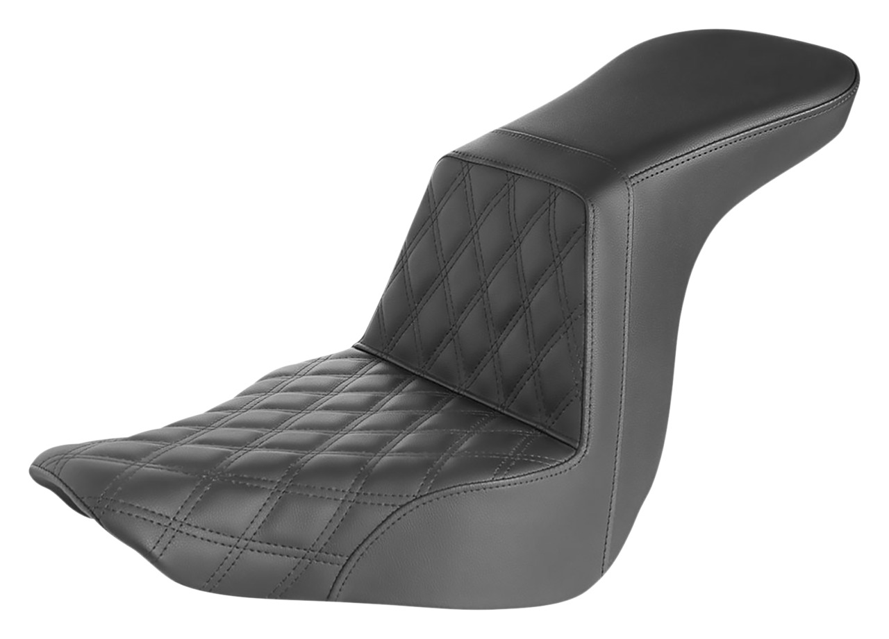 Saddlemen Tour Step-Up LS Lattice Stitch Seat For Harley Softail FXLR/S / FLSB 2018-2025 Front Lattice Stitch LS / With Backrest