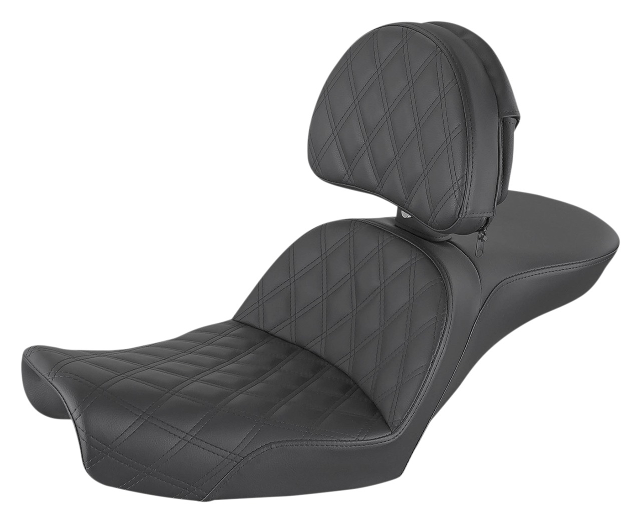 Saddlemen Explorer LS Lattice Stitch Seat For Harley Dyna 1996-2003 Lattice Stitch LS With Driver Backrest
