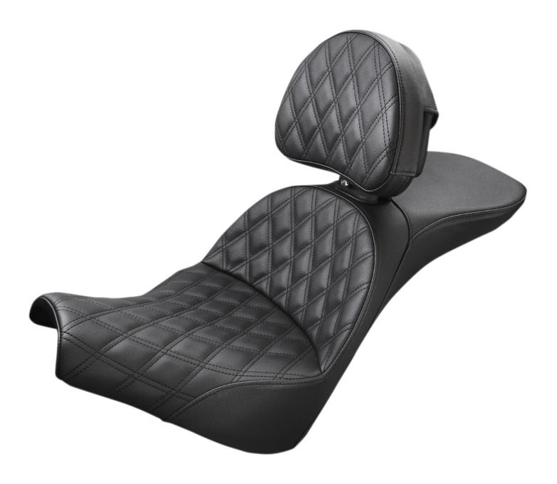 Saddlemen Explorer LS Lattice Stitch Seat For Harley Softail 2018-2025 Lattice Stitch LS With Driver Backrest