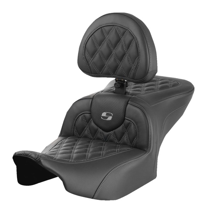 Saddlemen Roadsofa LS Lattice Stitch 2-Up Seat For Harley FLHX / FLTRX 2023-2025 Standard / Without Backrest