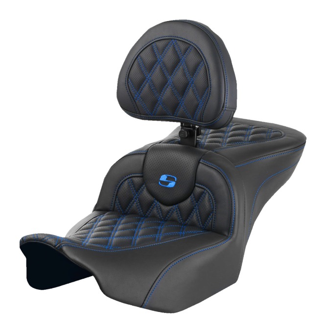 Saddlemen Roadsofa LS Lattice Stitch 2-Up Seat For Harley FLHX / FLTRX 2023-2025 Standard / Without Backrest