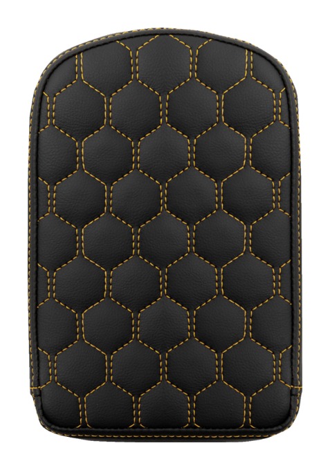 Saddlemen HC Honeycomb Sissy Bar Pad For Harley Gold Stitch Tall