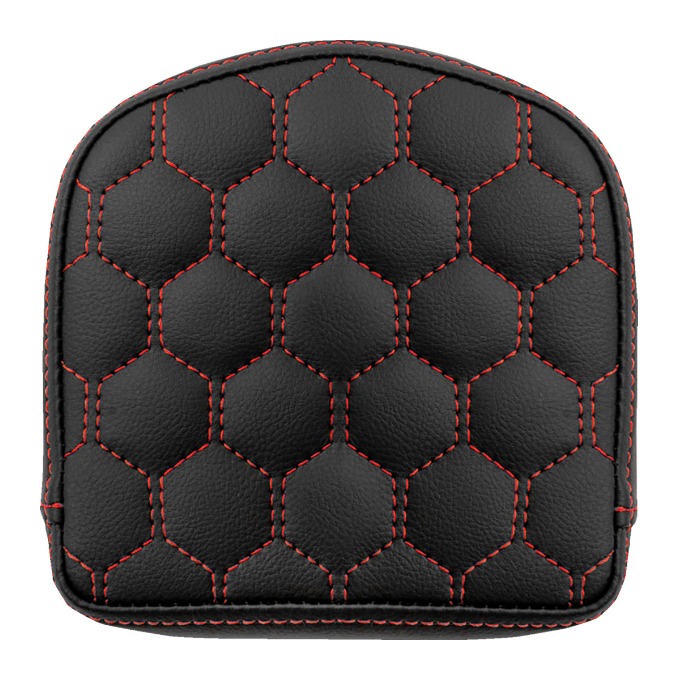 Saddlemen HC Honeycomb Sissy Bar Pad For Harley Red Stitch Tall