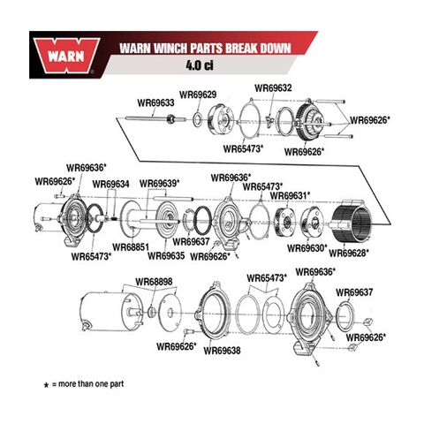Warn 3.0CI / 4.0CI Winch Ring Gear Assembly