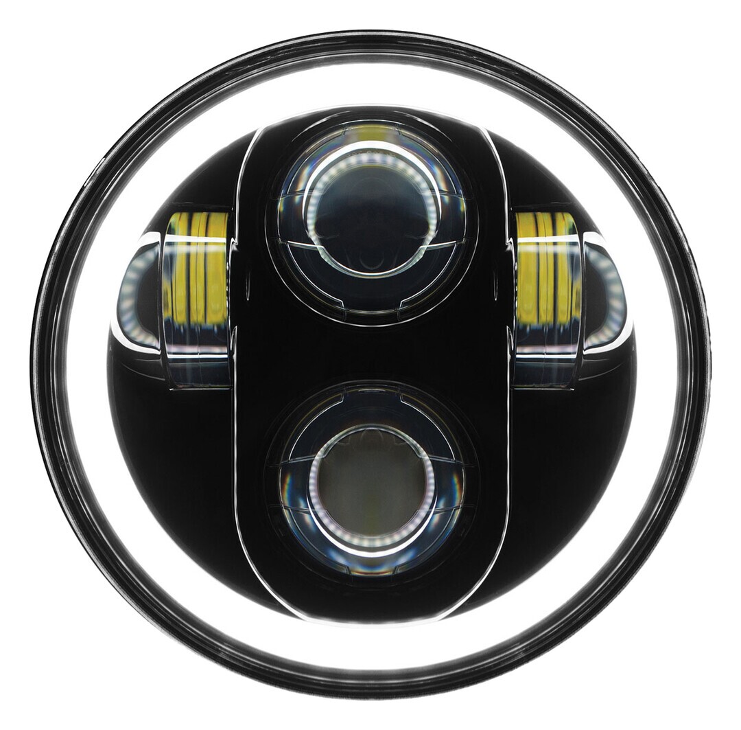 PathfinderLED 5 3/4" LED Projector Headlight For Harley 1986-2025 N/A