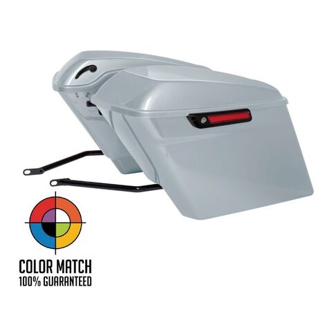 HogWorkz OE Color Matched Stretched Saddlebag Conversion Kit For Harley Softail 2018-2025