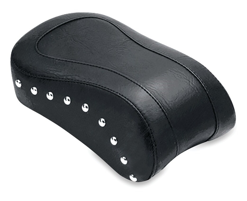 Mustang Standard Touring Passenger Seat For Harley Softail 2000-2006 Chrome Studded Thin / 6" Wide