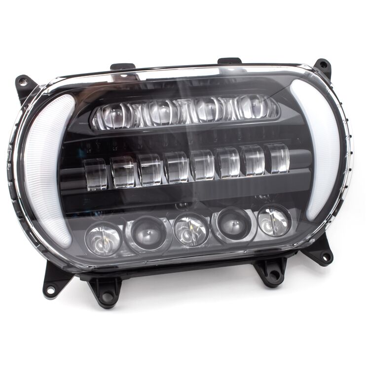 Letric Lighting Co. Sharktooth LED Headlamp w/ Switchback Turn Signals For Harley Road Glide 2015-2025 [Open Box]