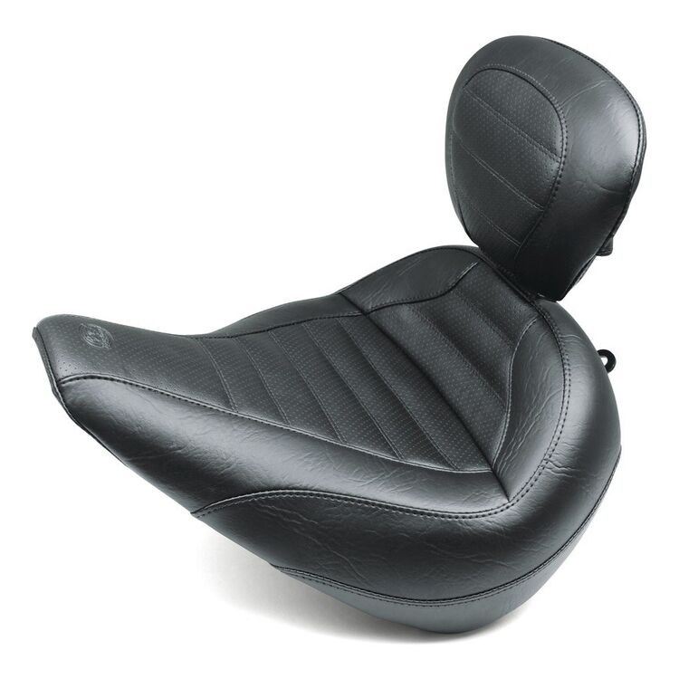 Mustang Standard Touring Tuck & Roll Solo Seat For Harley Softail Fat Boy 2018-2025