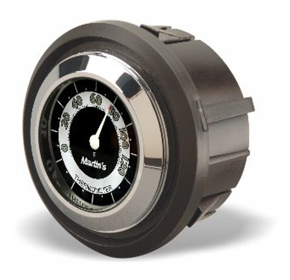 Marlin's Clock And Thermometer Inserts For Harley Touring 1996-2013 Retro Black / White Thermometer (Fahrenheit Scale)