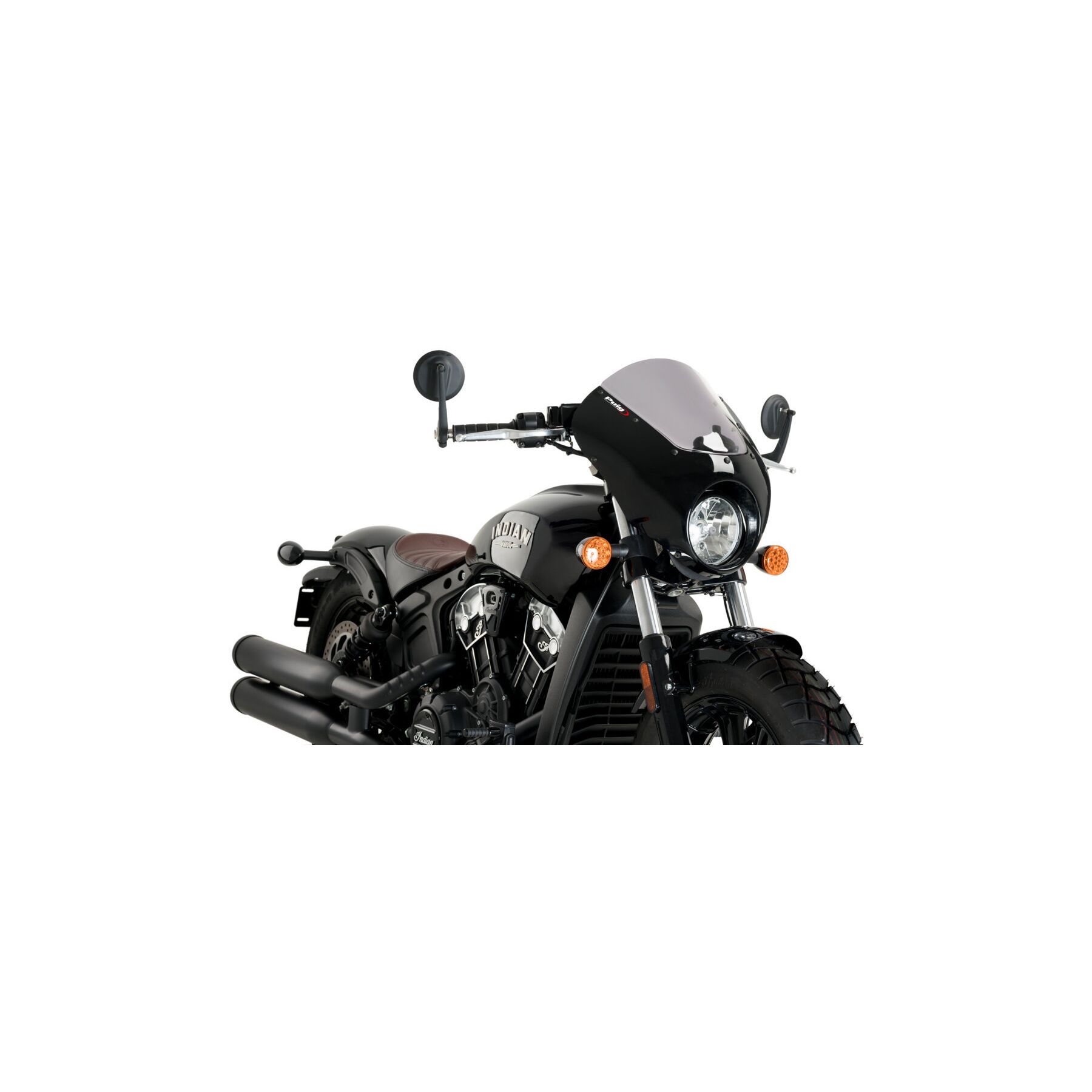 Puig Dark Night Semi-Fairing Indian Scout Bobber 2018-2024