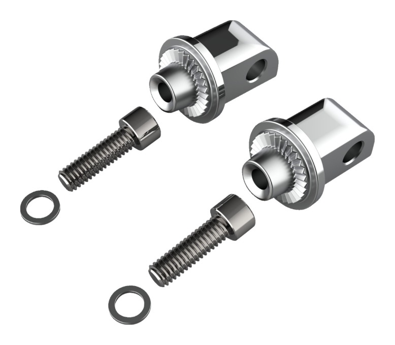 Ciro Passenger Foot Peg Adapters For Indian Touring 2014-2025 N/A