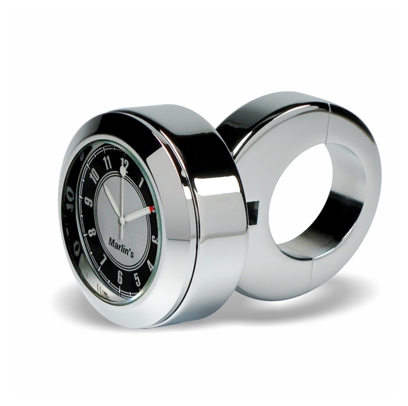 Marlin's Clock / Thermometer With Classic Adjustable Handlebar Mount N/A