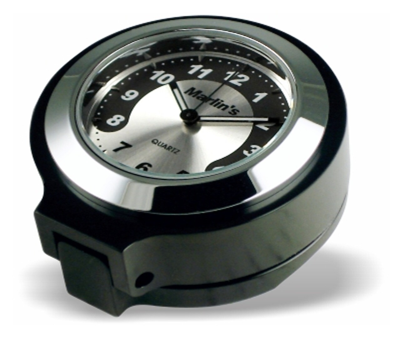 Marlin's Thermometer / Clock Flip Fork Lock Cover For Harley Road King 1994-2025 Horseshoe Black / Silver Clock