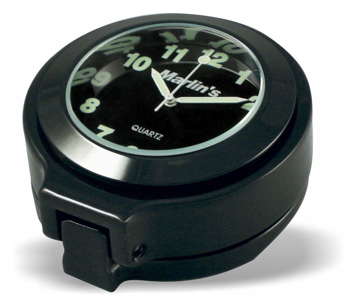 Marlin's Thermometer / Clock Flip Fork Lock Cover For Harley Road King 1994-2025 Traditional Black / Black Bezel Clock