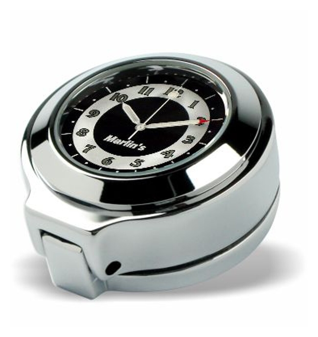 Marlin's Thermometer / Clock Flip Fork Lock Cover For Harley Road King 1994-2025 Retro Black / White Clock