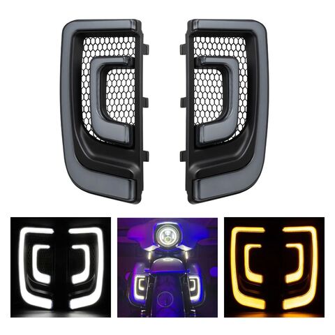 HogWorkz Lumipro LED Lower Fairing Inserts For Harley Touring 2014-2025