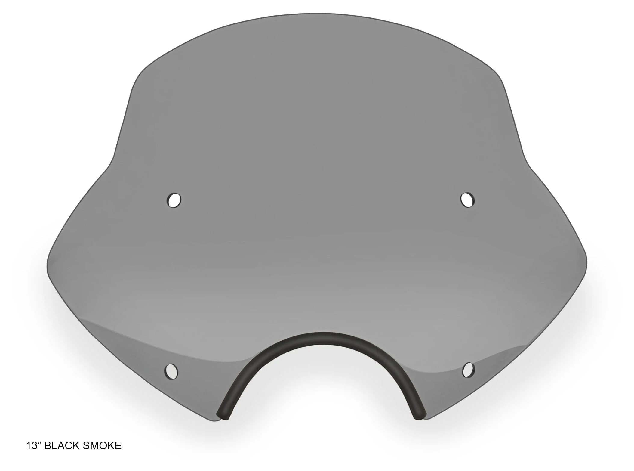 Memphis Shades Speed Demon Sportshield Black Smoke / 7" Headlight 17" Height