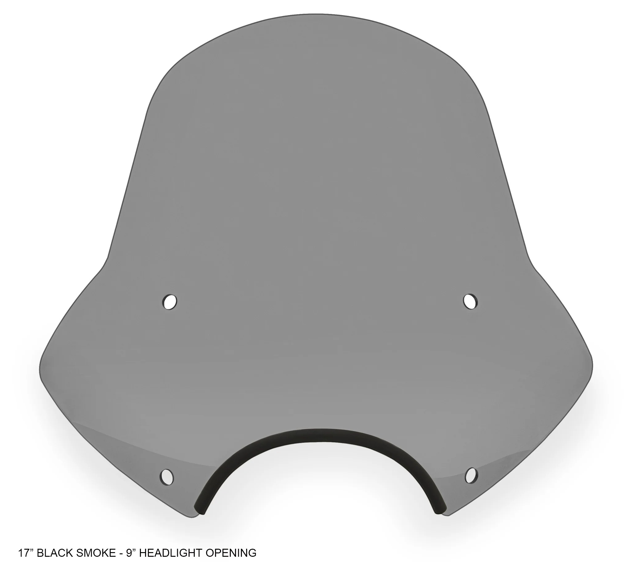 Memphis Shades Speed Demon Sportshield Dark Black Smoke / 9" Headlight 15" Height