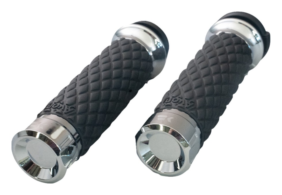 Khrome Werks Klassic Custom Contour Diamond Grips For Harley With Throttle by Wire N/A