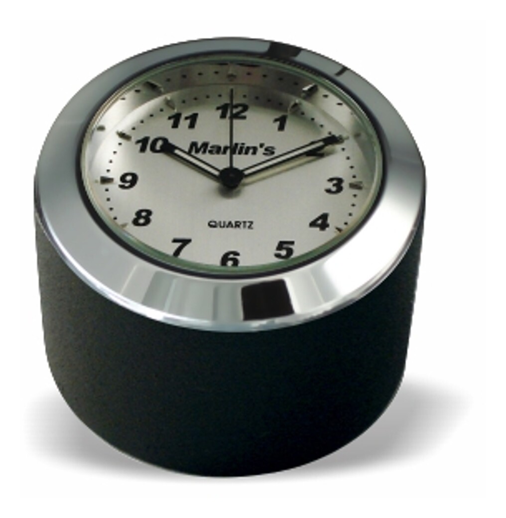 Marlin's Fork Stem Cover Clock / Thermometer For Harley FX / FXD / FXR / XL 1971-2009 Brushed Aluminum Clock