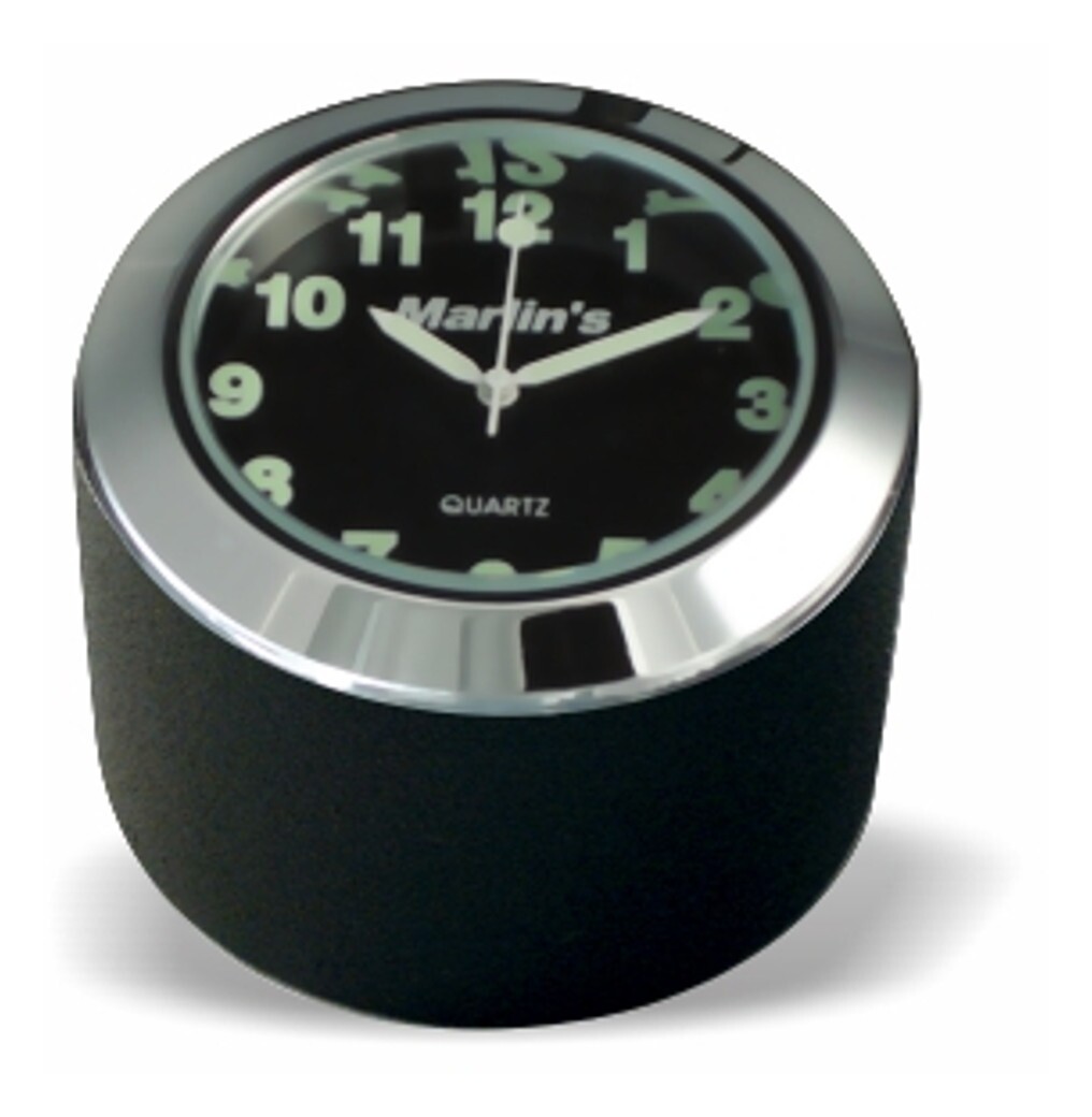 Marlin's Fork Stem Cover Clock / Thermometer For Harley FX / FXD / FXR / XL 1971-2009 Traditional Black Clock