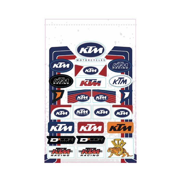 D'COR Visuals Retro KTM Decal Sheet