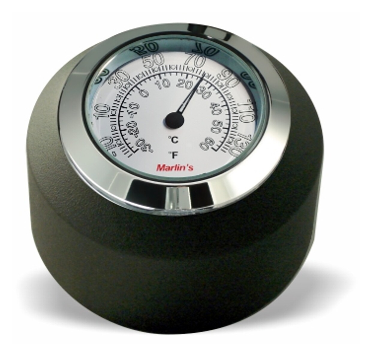 Marlin's Fork Stem Cover Clock / Thermometer For Harley Dyna / Softail / V-Rod 1984-2017 Radiant White Thermometer (Fahrenheit /Small Celsius Scale)
