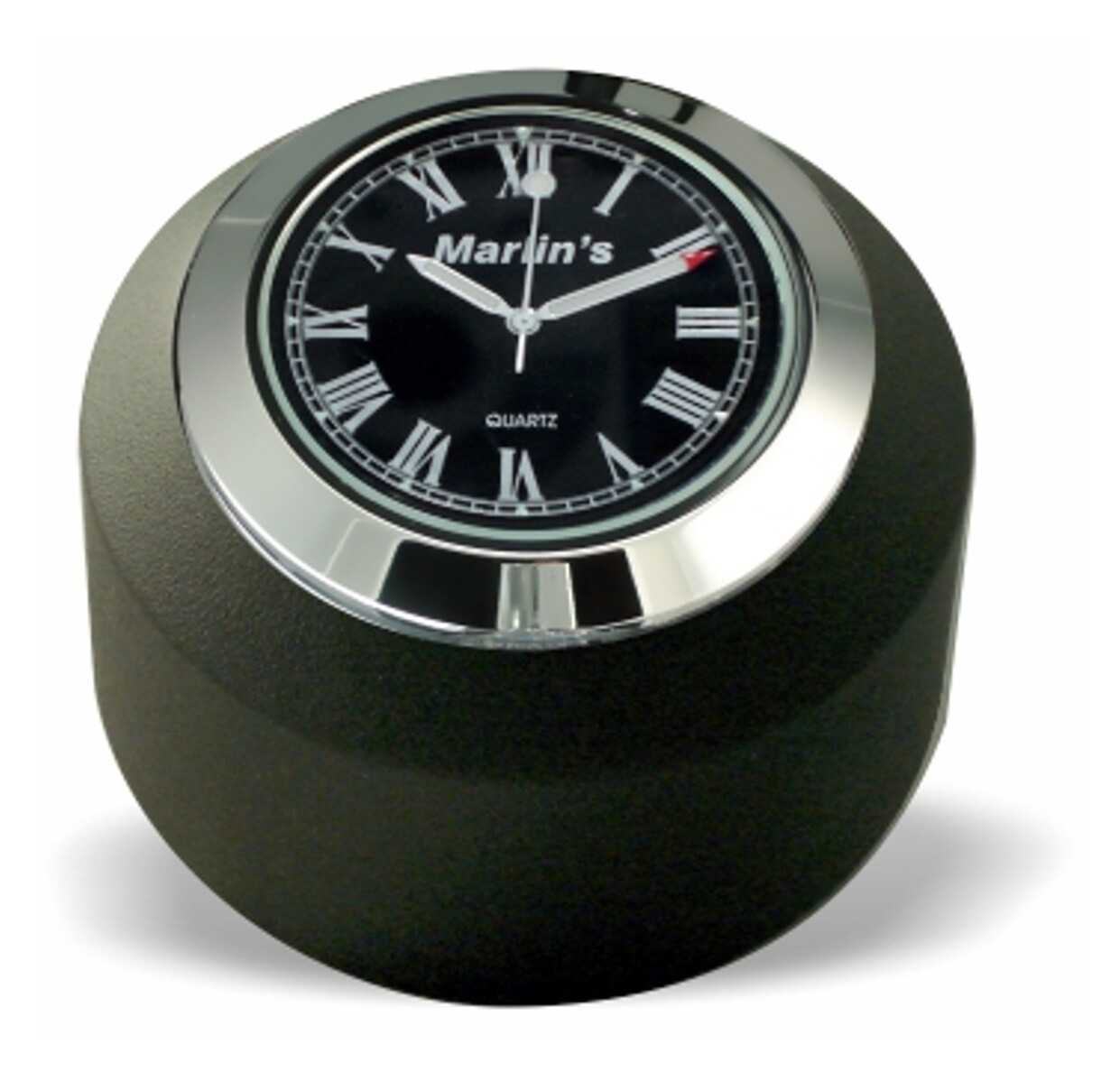 Marlin's Fork Stem Cover Clock / Thermometer For Harley Dyna / Softail / V-Rod 1984-2017 Limited Edition Black Roman Numeral Clock
