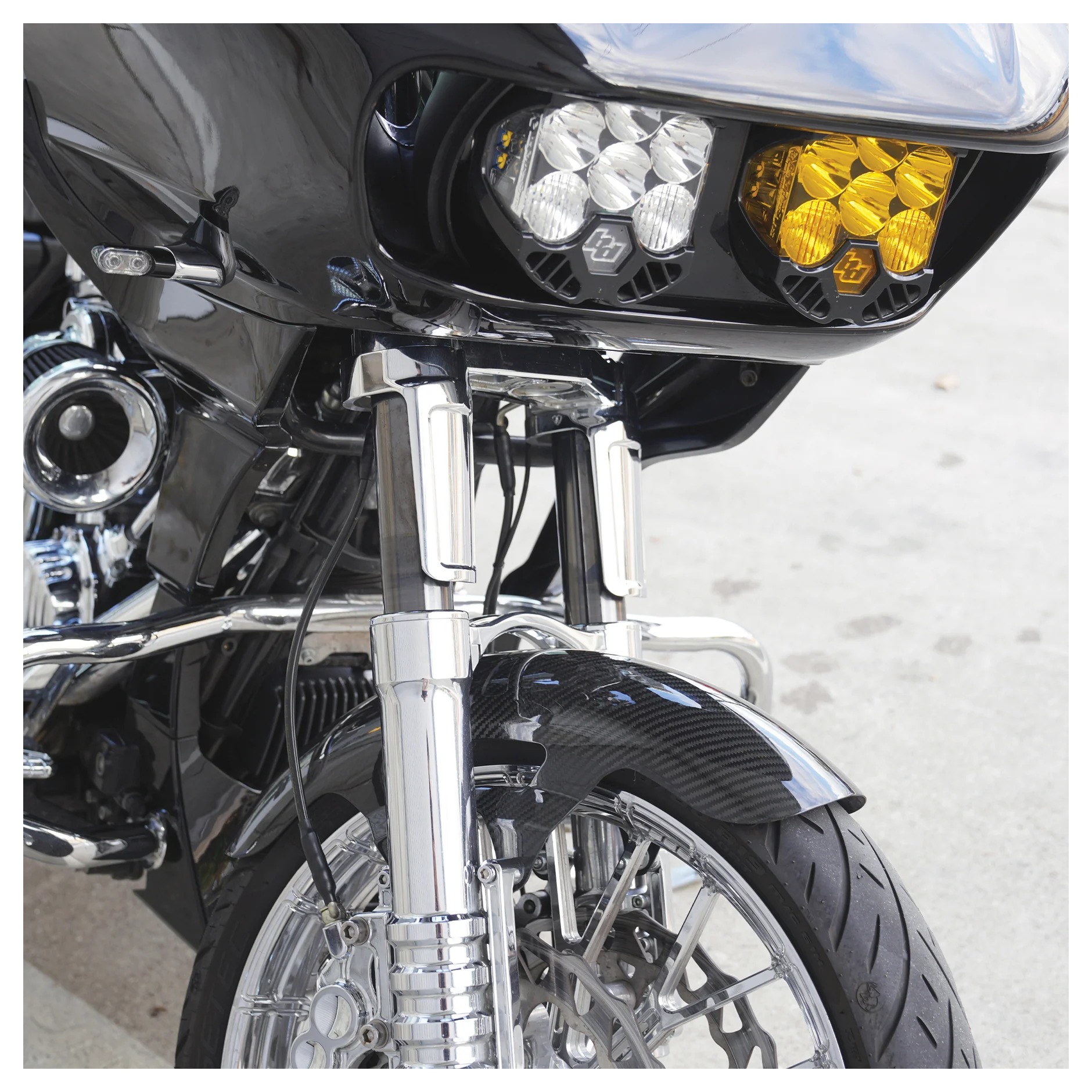 Arlen Ness Carbon Fiber Cafe Front Fender For Harley FLHX / FLTRX