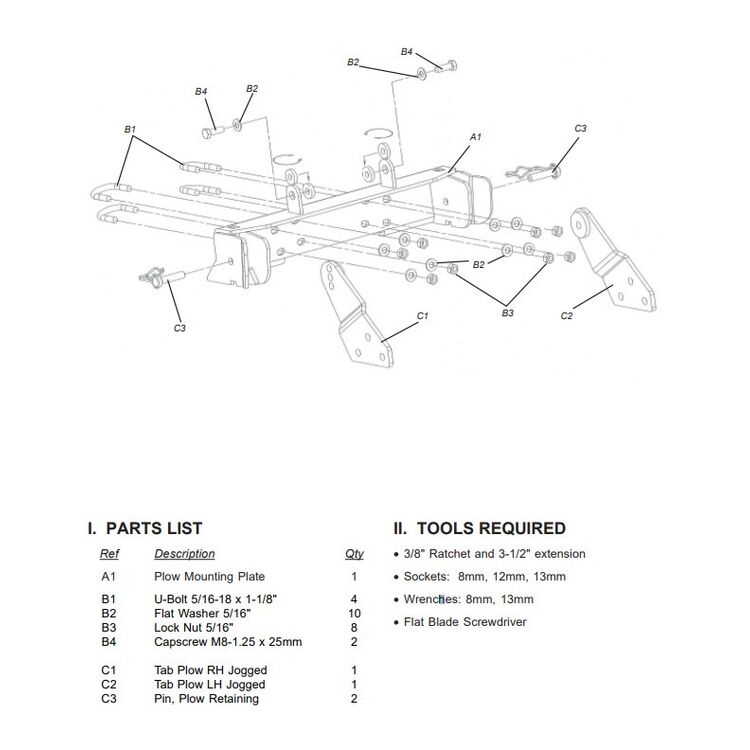 Warn Provantage Plow Mount Kit Kawasaki Prairie 360 2003-2013 [Previously Installed]