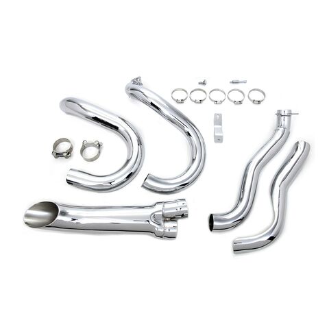 V-Twin Mfg. 2 Into 1 Exhaust Header Set For Harley FL / FX 1970-1984