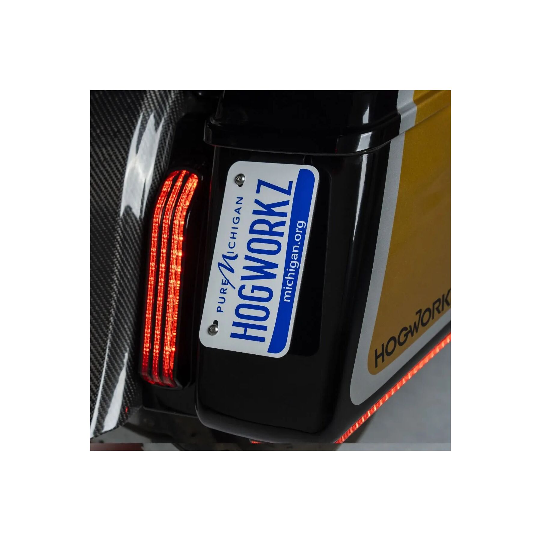 HogWorkz Saddlebag License Plate Mount For Harley