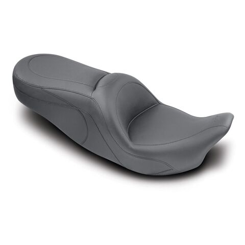 Mustang One-Piece Sport Touring Seat For Harley Touring 2008-2025 Black / No Studs [Open Box]