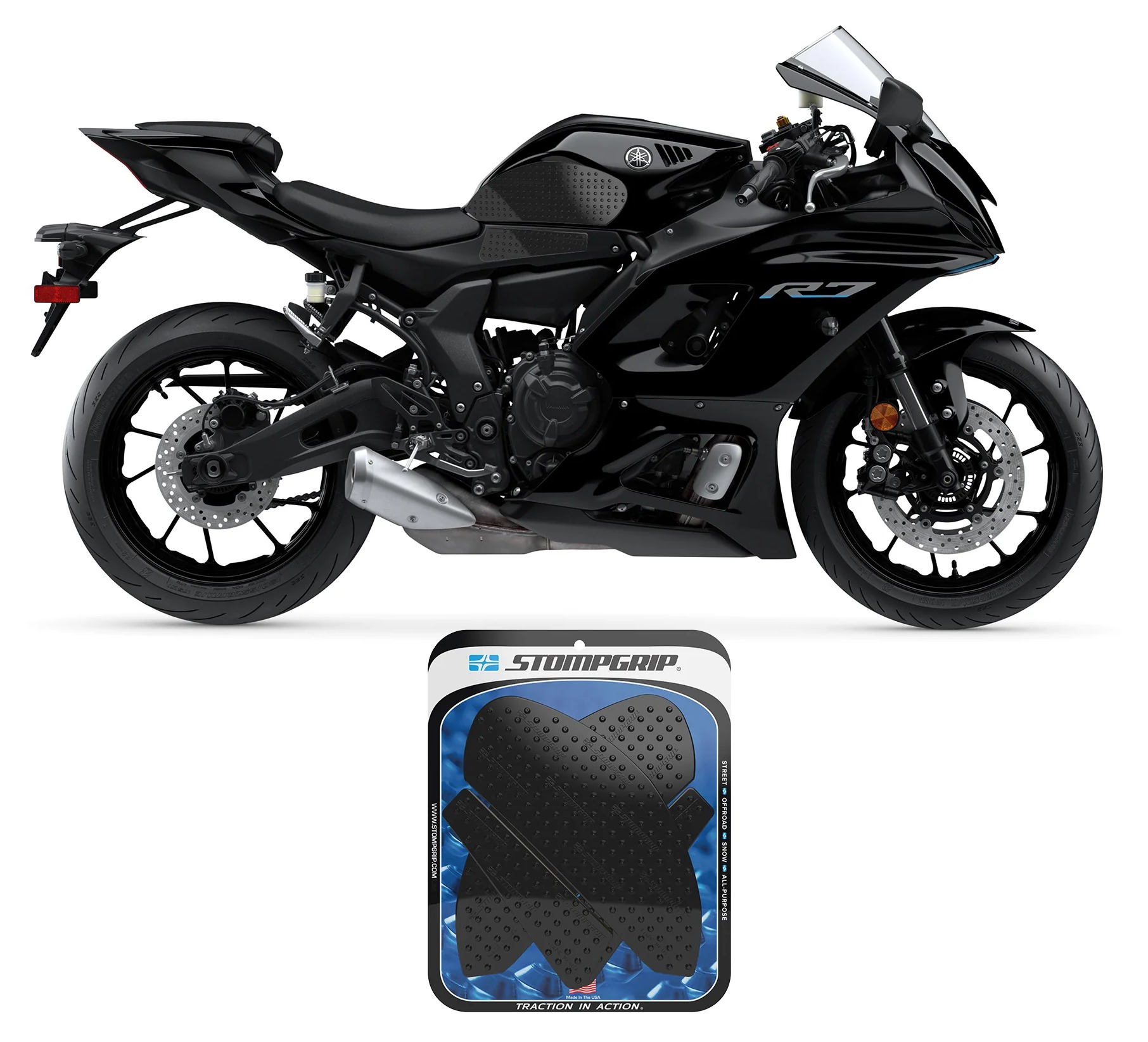 Stompgrip Tank Pad Yamaha R7 2022-2025 Volcano